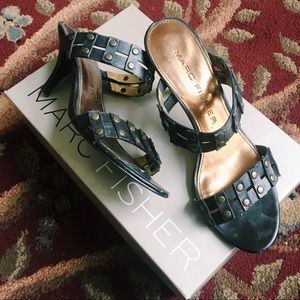 marc fisher • gunmetal steampunk heels